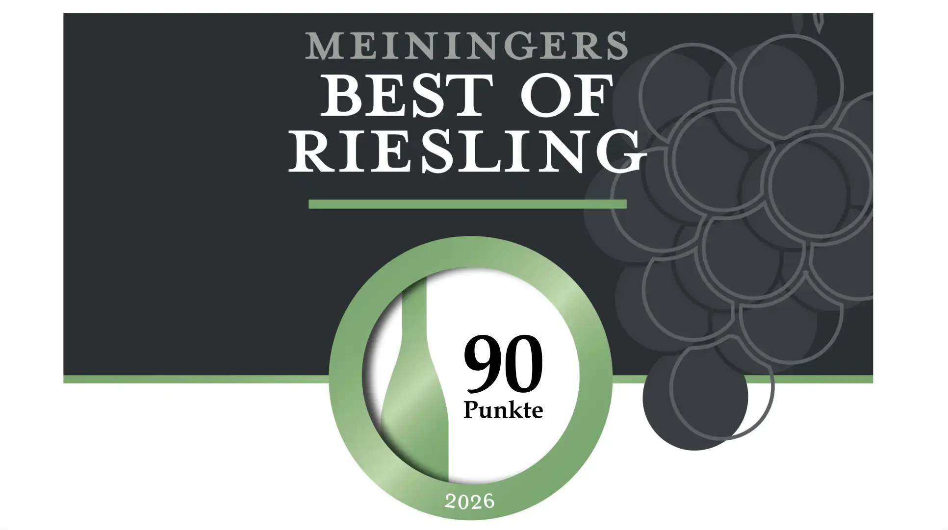 Teil der Urkunde Meininger BEST OF RIESSLING 90 Punkte für Beths Beste Auslese