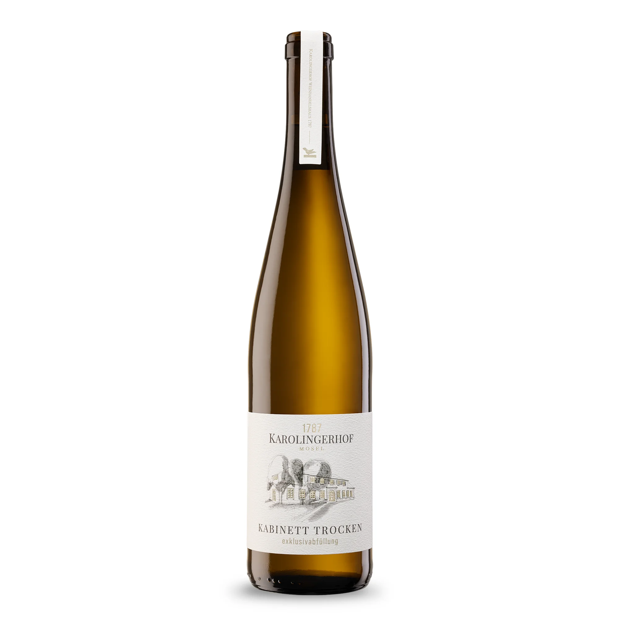 Kröver Nacktarsch Riesling Kabinett trocken, klassischer und eleganter Prädikatswein von Karolingerhof 1787 aus Kröv an der Mosel